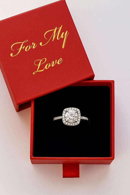 Bague Princesse Argent 925- Pierre Zircon transparente étincelante