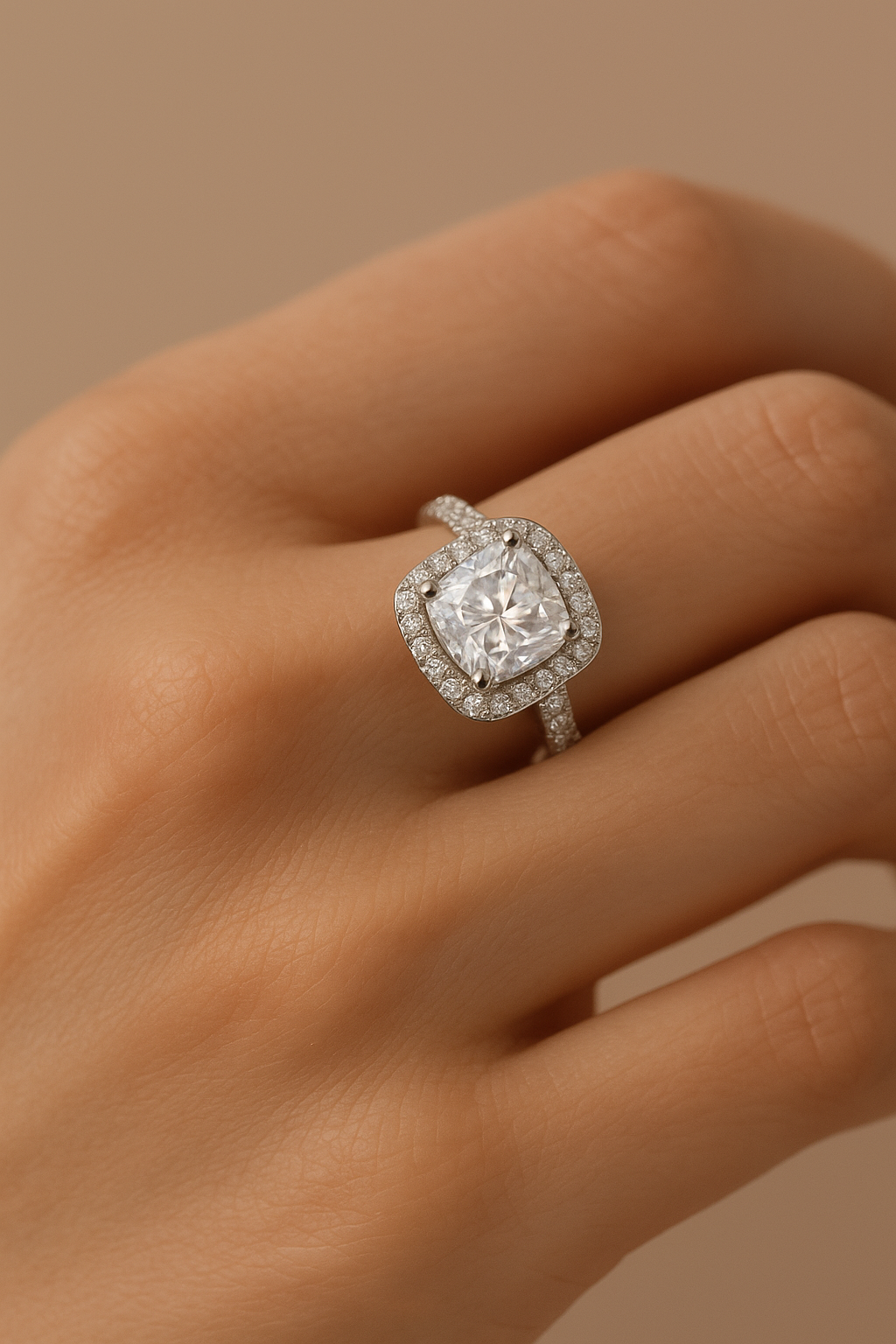 Bague Princesse Argent 925- Pierre Zircon transparente étincelante