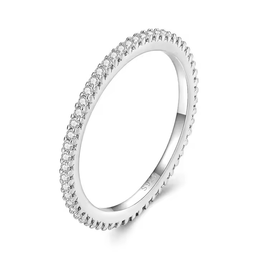 Exquisite Moissanite Engagement Ring – 925 Sterling Silver